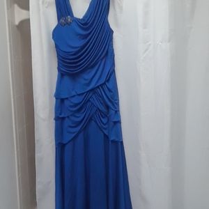 Tadashi Shoji Royal Blue Bead accents Dress